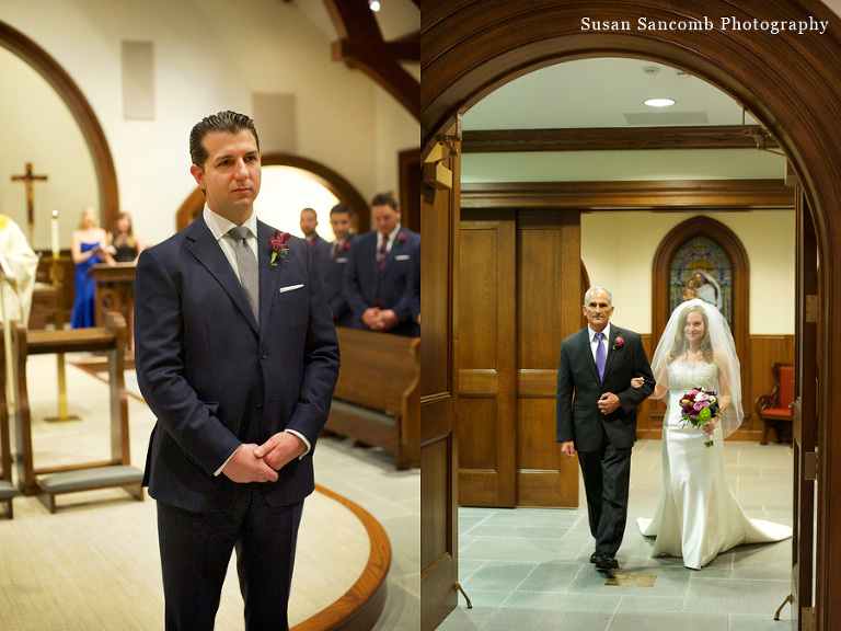 Susan Sancomb Photography, Salve Regina Chapel wedding ceremony