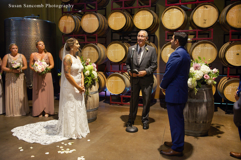 Cask-room ceremony at Newport Vineyards. Photography: Susan Sancomb.